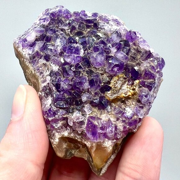 Natural Amethyst Crystal Cluster Raw Purple Quartz Geode - Picture 1 of 10
